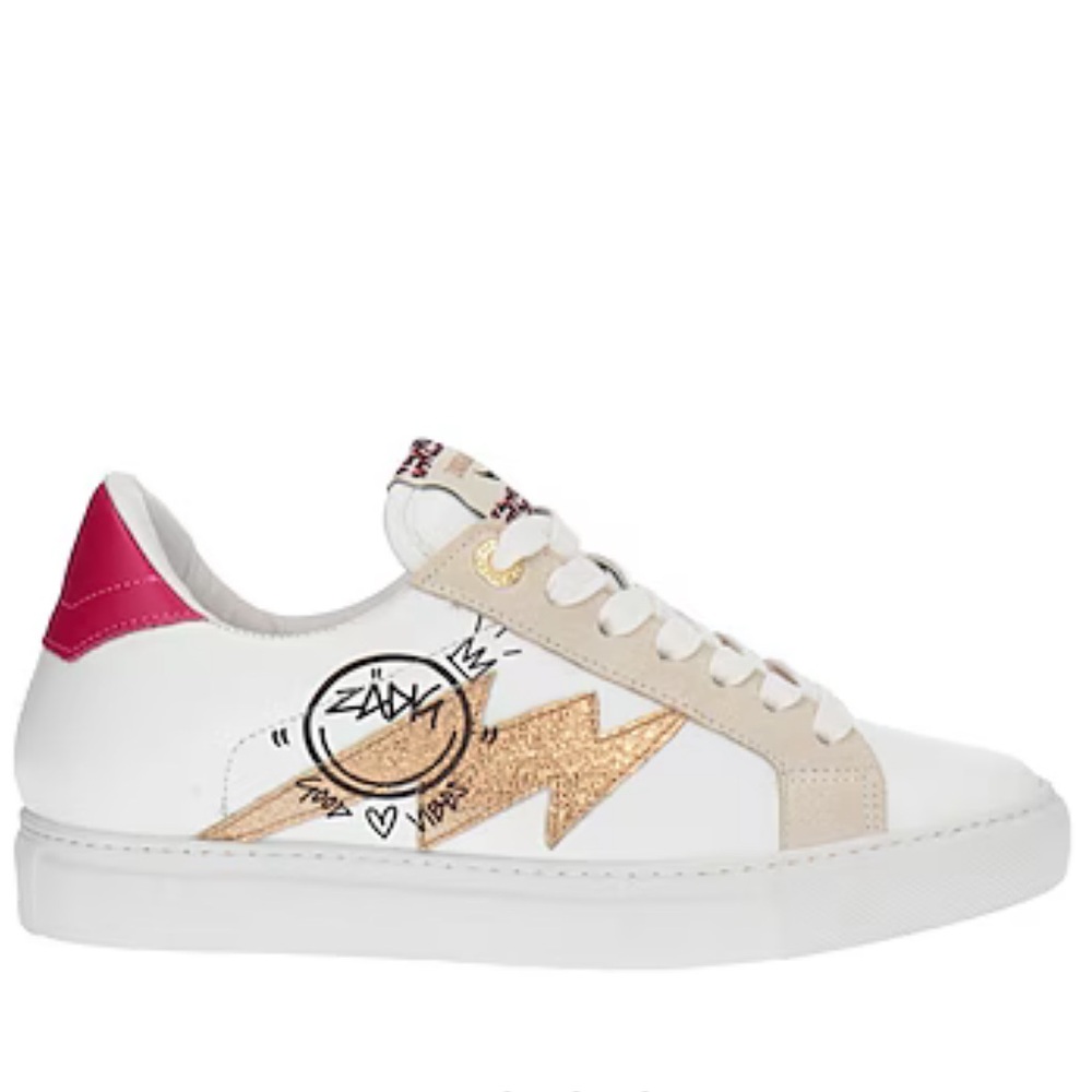 NEW Zadig and Voltaire leather sneakers
